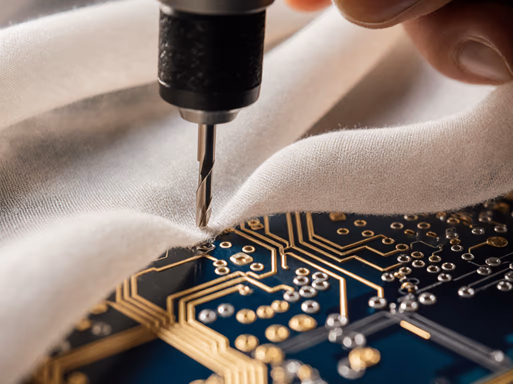 textile_artist_drilling_conductive_thread_circuit