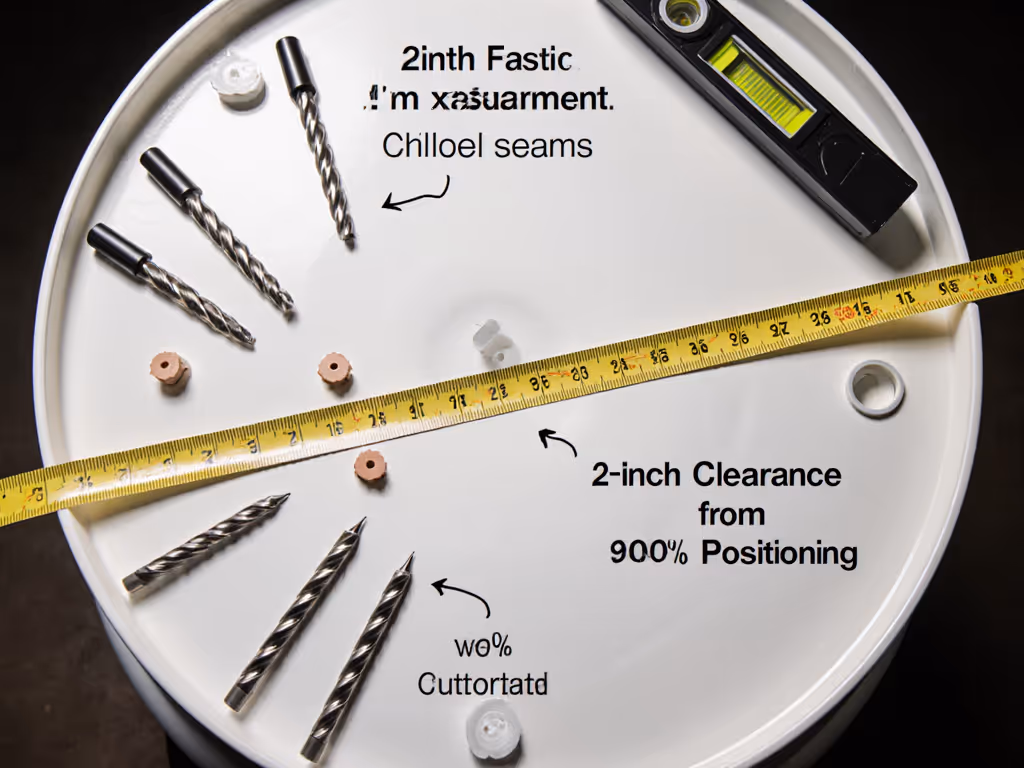 aquaponics_drilling_measurement_showing_proper_hole_placement_on_plastic_barrel