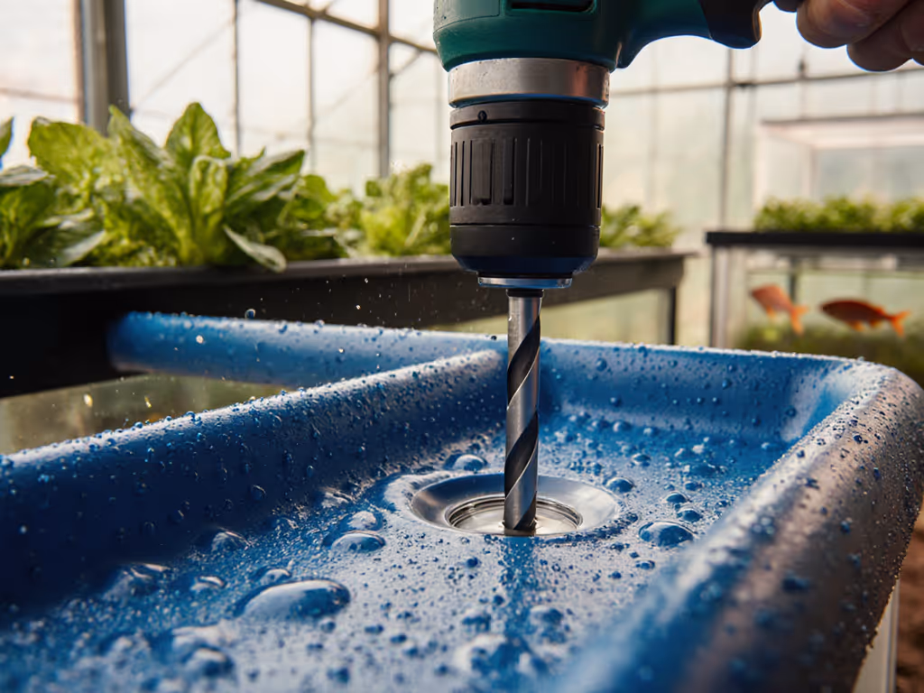 Drill Water-Tight Holes for Aquaponics